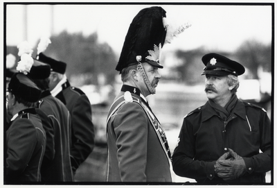 108061 Portret van tamboermaître Jan Moor van het Koninklijk Utrechts Dilettanten Orkest (K.U.D.O.) te Utrecht, in ...